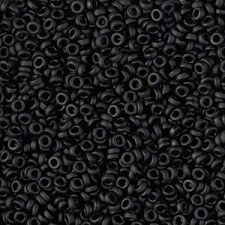 Miyuki spacer Beads SPR 2.2x1mm - Black matted SPR2-401F