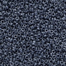 Miyuki spacer Beads SPR 2.2x1mm - Matted gunmetal SPR2-2001