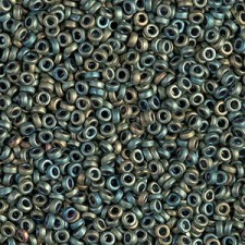 Miyuki spacer Beads SPR 2.2x1mm - Matted metallic patina iris SPR2-2008