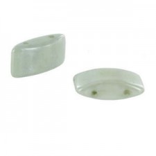 Carrier beads 9x17mm White Mint Luster