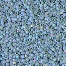 Miyuki Delica Perlen 11/0 - Opaque glazed frosted rainbow moody blue ab DB-2316