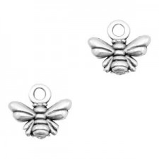 DQ metal charm Bee Antique Silver