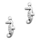 DQ Metal charm Seahorse Antique Silver