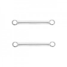DQ Metal connector / spacer bar 18mm Antique Silver