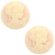 Basic cabochon Cameo 20mm Light peach-beige