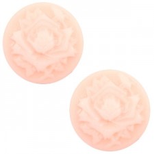 Basic cabochon Cameo 20mm Rose Light pink-off white