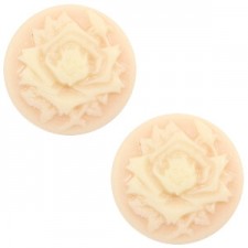 Basic cabochon Cameo 20mm Rose Light peach-beige