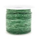 Round DQ leather cord 2mm Vintage classic green metallic
