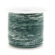 Round DQ leather cord 2mm Vintage cool blue metallic