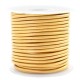 Round DQ leather cord 3mm Golden yellow metallic
