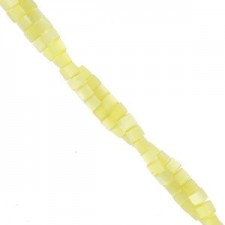 Cat eye cubic glass beads 3mm Summer yellow