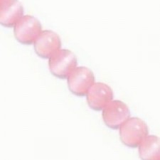 Cat eye glass beads 4mm Peach pink