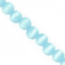 Cat eye glass beads 4mm Sky blue