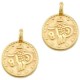 DQ Metal charm Ethnic round 12mm Gold