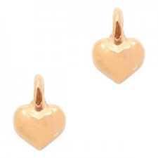 DQ Metal charm Heart Rosegold