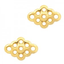 DQ metal connector charm Flower Gold