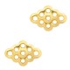 DQ metal connector charm Flower Gold