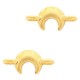 DQ metal connector charm Moon 14x7mm Gold