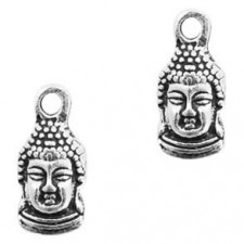 Metal charm Buddha 15x7mm Antique silver