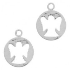 Metal charm Angel 20x16mm Antique silver