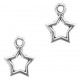 Metal charm Star 12x9mm Antique silver