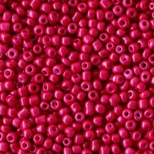 Seed beads ± 2mm Rumba red