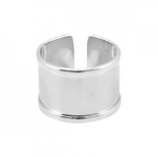 DQ Metal basic ring for 10mm Leather/cord Antique silver