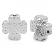 Hematite bead Clover 8mm Antique silver