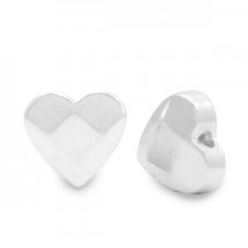 Hematite bead Heart 6mm Silver