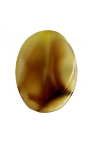 Semi-precious stone Agate bead oval 25x35mm Golden brown