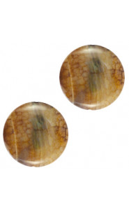 Semi-precious stone Agate bead round 25mm Grey