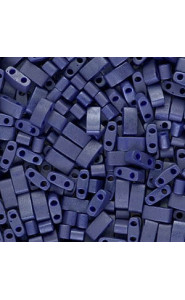 Miyuki half tila 5x2.4mm beads - Matted opaque cobalt Luster HTL-2075