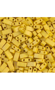Miyuki half tila 5x2.4mm beads - Matted opaque canary HTL-2311