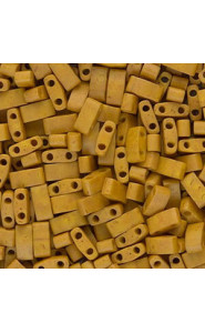 Miyuki half tila 5x2.4mm beads - Matted opaque mustard HTL-2312