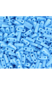 Miyuki quarter tila 5x1.2mm beads - Opaque turquoise blue QTL-413