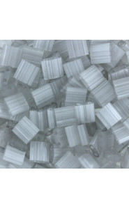 Miyuki tila 5x5mm beads - Matted transparent brown ab TL-135FR