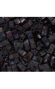 Miyuki half tila 5x2.4mm beads - Picasso transparent garnet HTL-4504