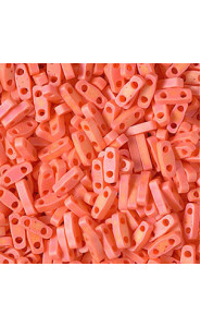 Miyuki quarter tila 5x1.2mm beads - Opaque orange matted ab QTL-406FR