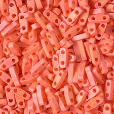 Miyuki quarter tila 5x1.2mm beads - Opaque orange matted ab QTL-406FR
