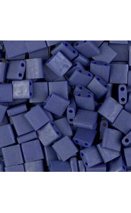Miyuki tila 5x5mm beads - Matted opaque cobalt Luster TL-2075