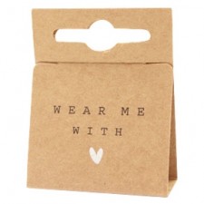 Jewellery cards "Wear Me With ♥" Brown