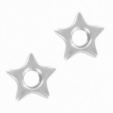 DQ metal charm connector Star Antique silver