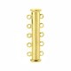 Metal magnetic slide clasp 2x5 eyelets Gold