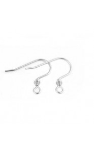 Stainless steel Fishook earwire 17x15mm Antique silver