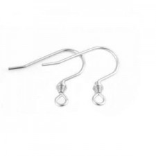 Stainless steel Fishook earwire 17x15mm Antique silver