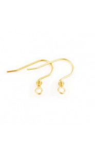 Stainless steel Fishook earwire 17x15mm Gold
