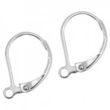 Stainless steel Earrings closable Antique silver