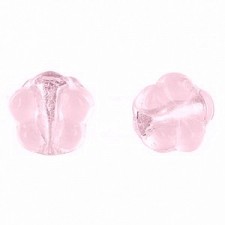 Silver foil kraal 14x16mm Transparent light rose