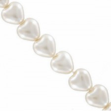 Glas Perlen Herz 6mm Sweet champagne