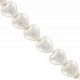 Glas Perlen Herz 6mm Sweet champagne